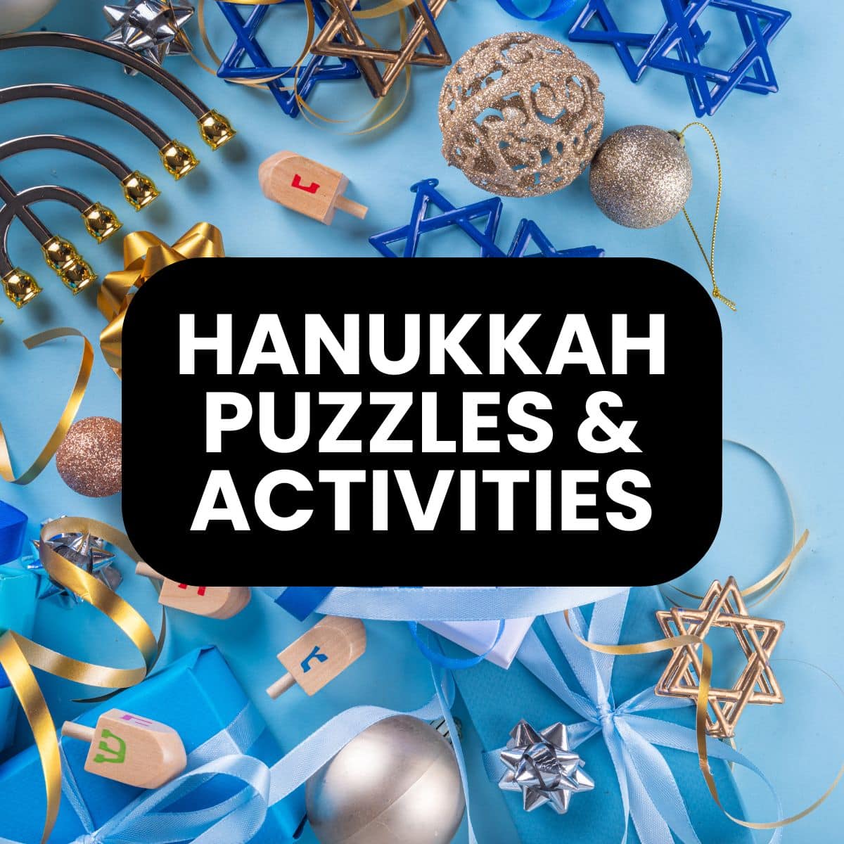 hanukkah puzzles, activities, and games - free printable pdf.