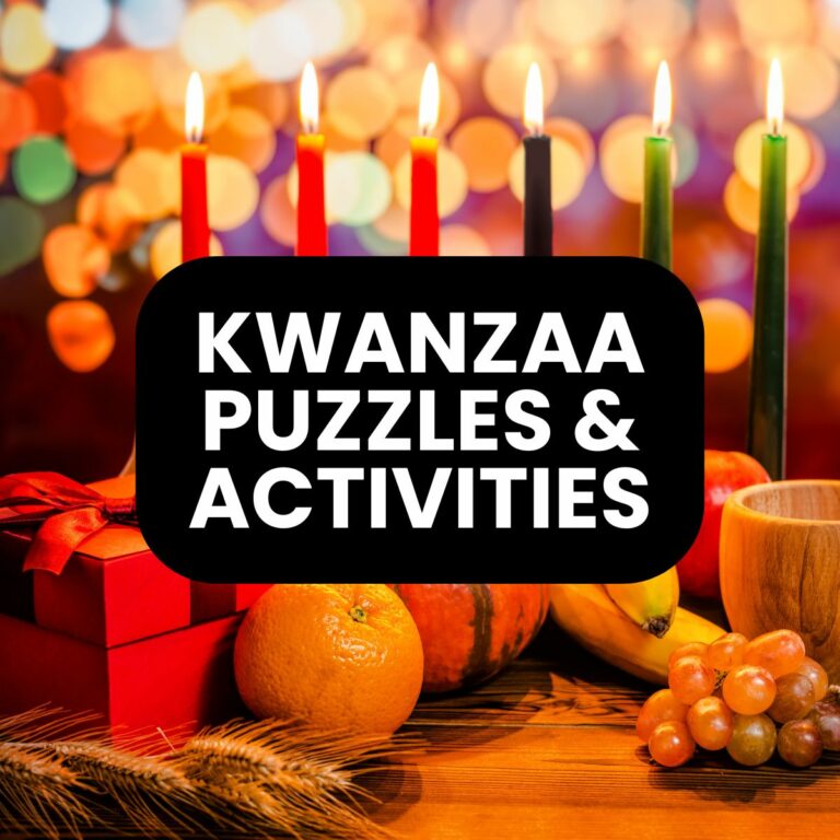 free printable kwanzaa puzzles, activities, and games.
