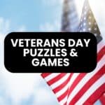 veterans day puzzles (logic and word) and games. free printable pdf.