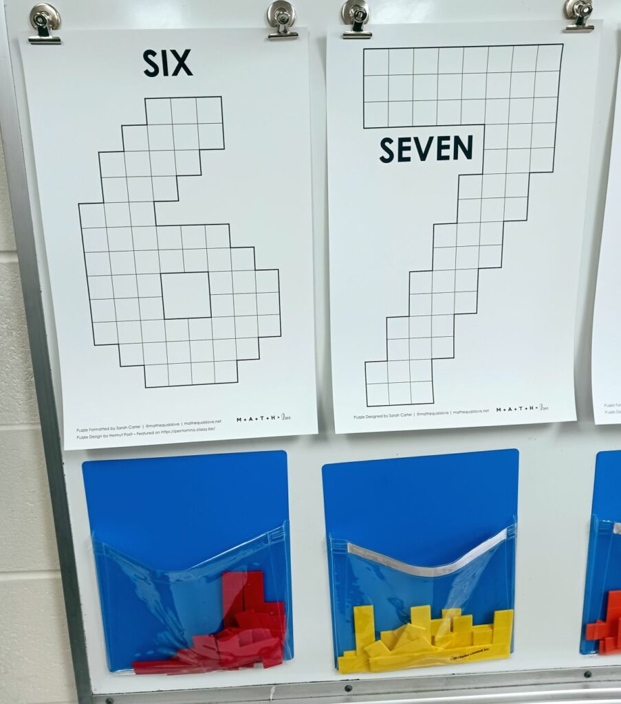 six seven 6-7 pentominoes puzzles. 