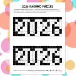 2026 kakuro logic puzzles for new years.