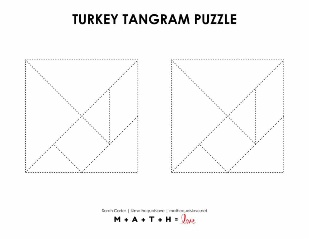 turkey tangram puzzle pieces.