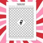 candy cane hidden word puzzle for christmas or the holidays.