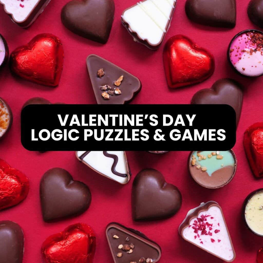 valentine's day logic puzzles and games. 