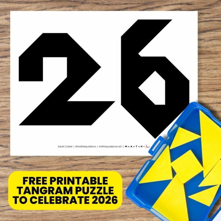 2026 Tangram Puzzle for New Years | Math = Love