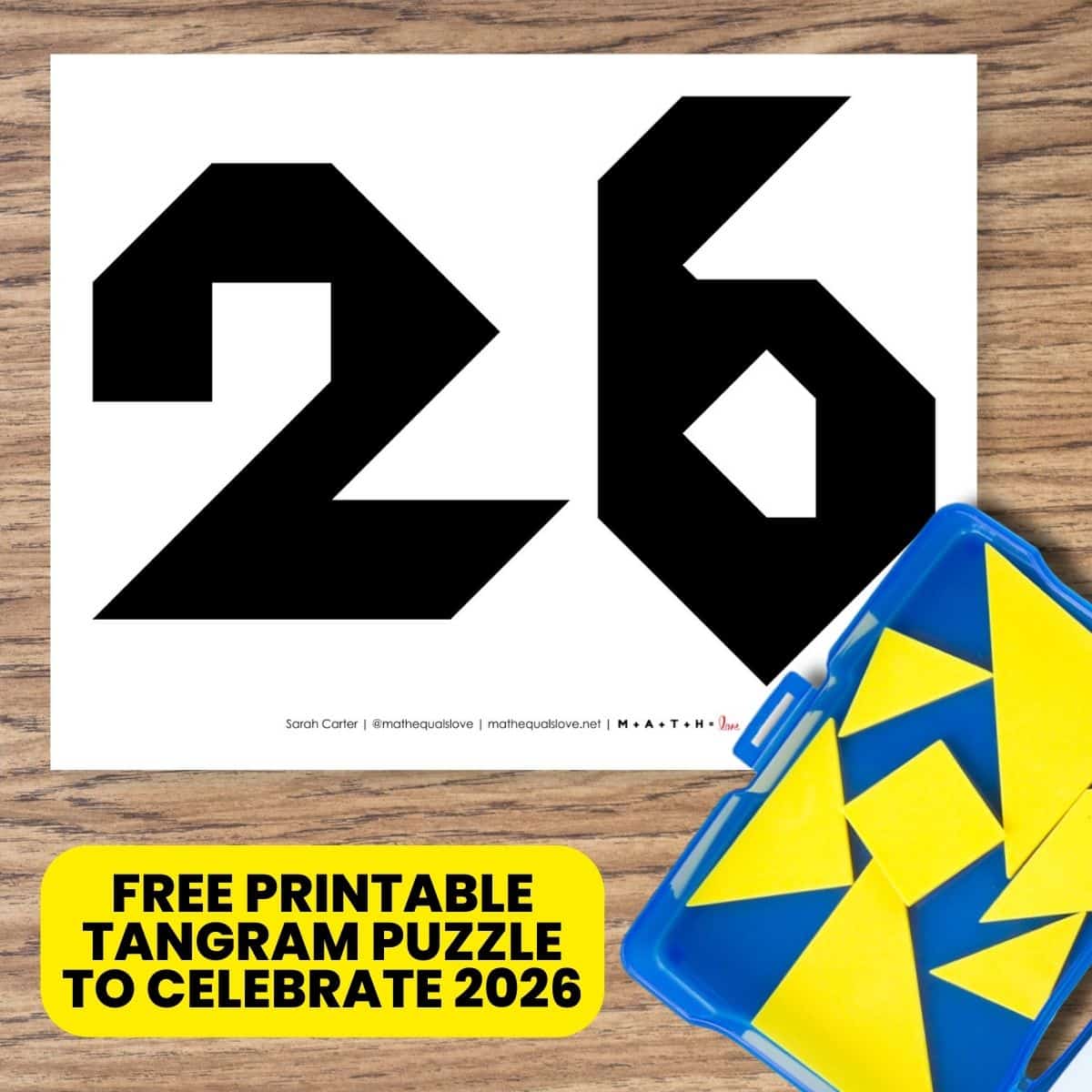 26 tangram puzzle for new years 2026