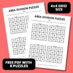 4x4 area division logic puzzles.