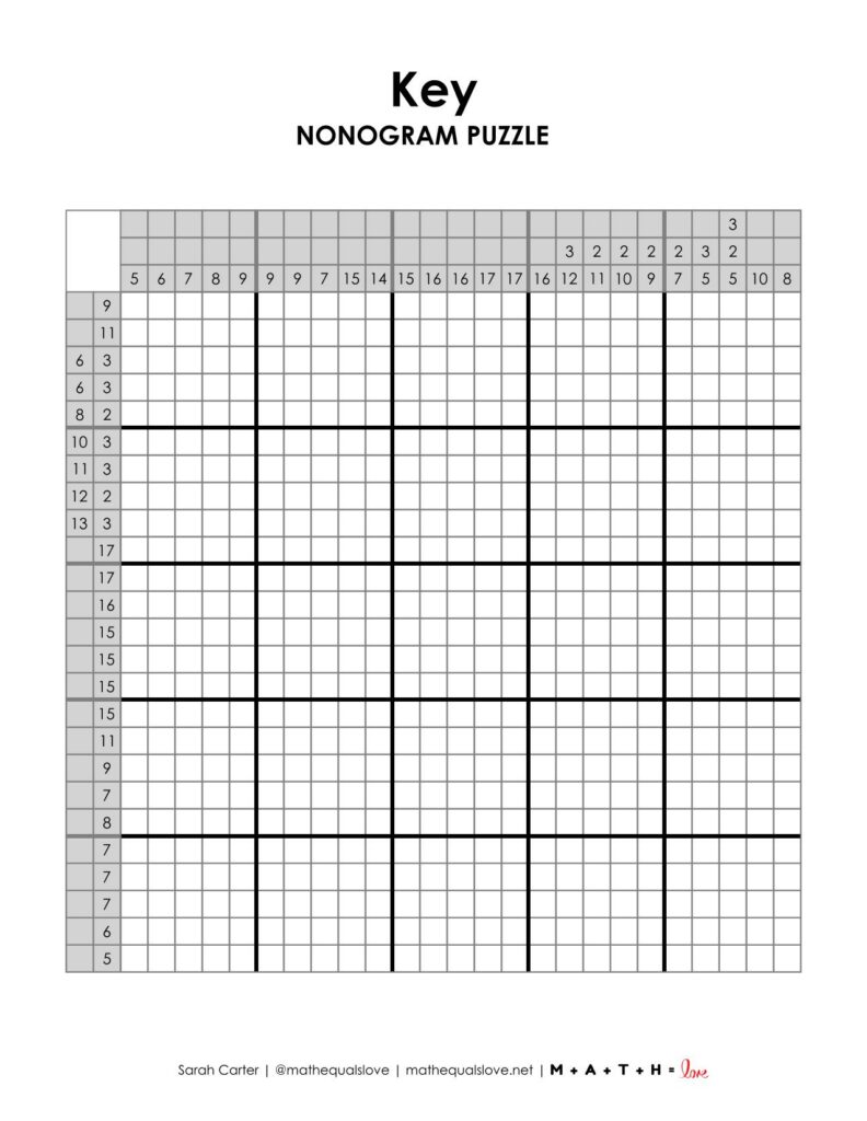 screenshot of key nonogram puzzle.