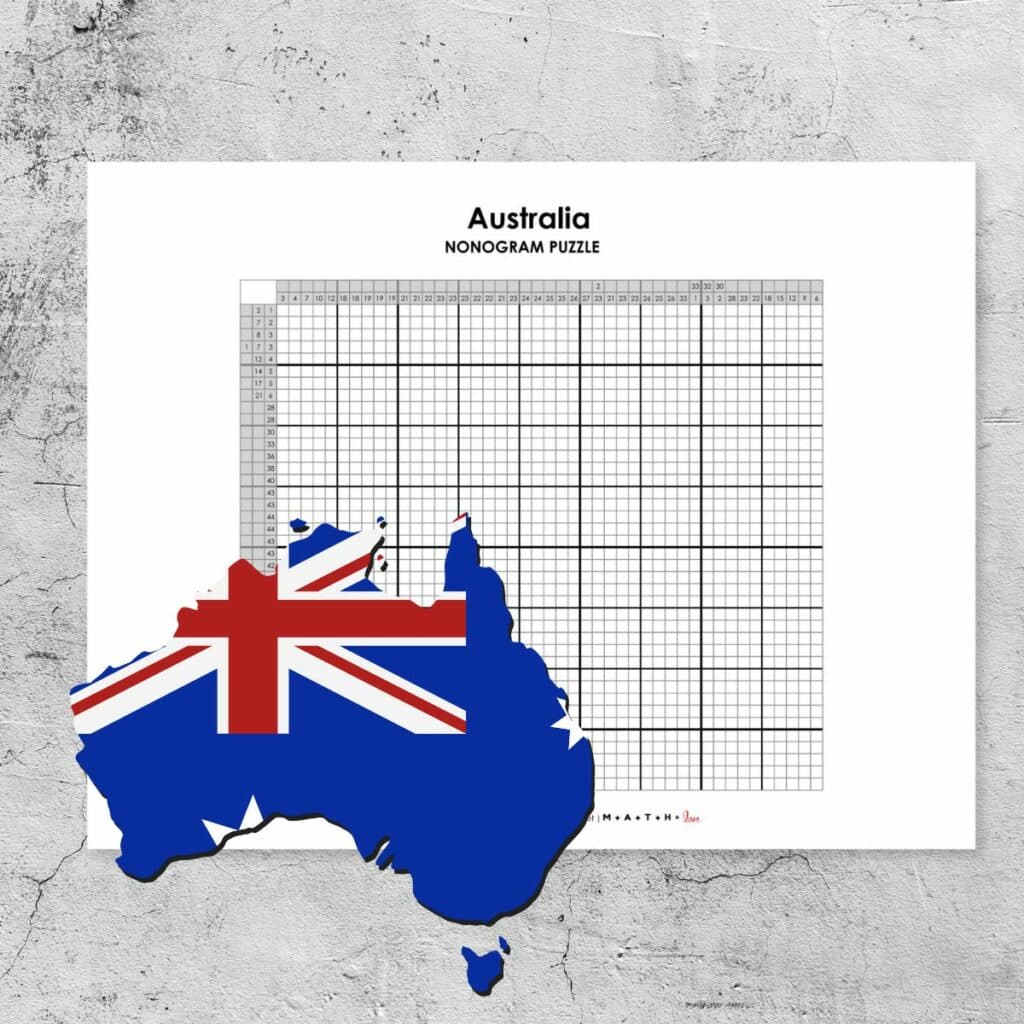 australia nonogram puzzle.