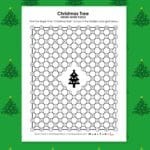 christmas tree hidden word puzzle.