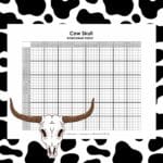cow skull nonogram puzzle free printable pdf.