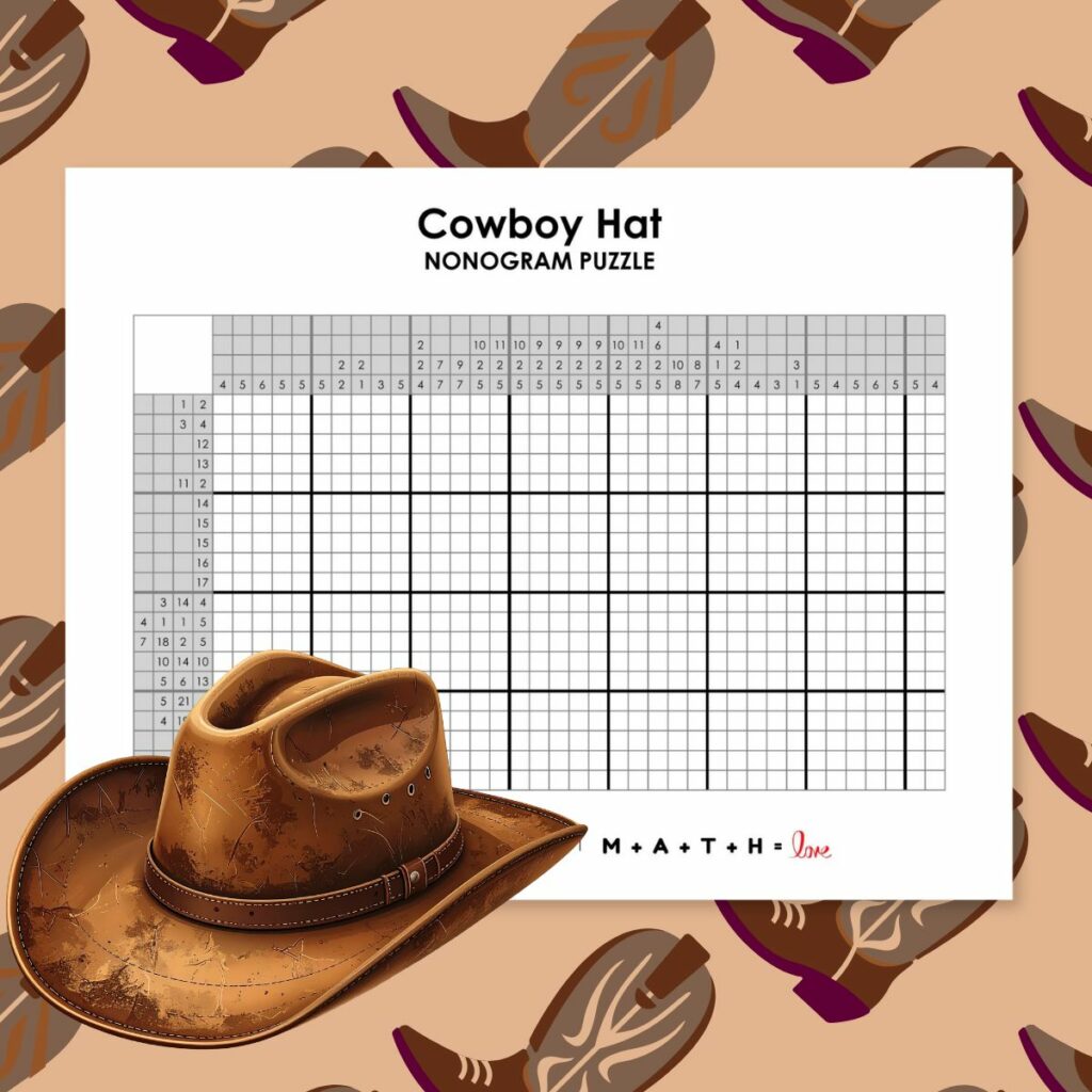 cowboy hat nonogram puzzle.