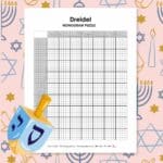 dreidel nonogram puzzle for hanukkah.