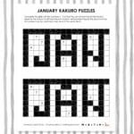 january kakuro logic puzzles.