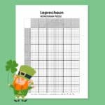 leprechaun nonogram puzzle for st patrick's day.