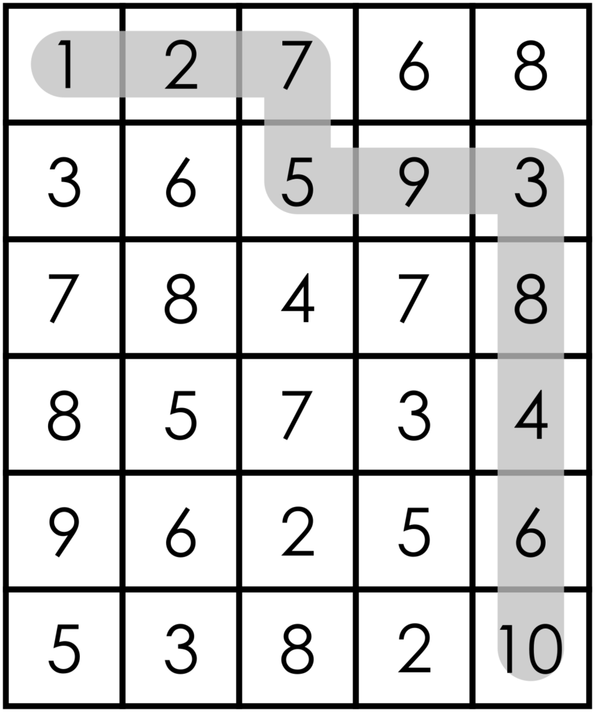 1-10 number chain puzzle solution.