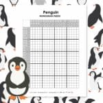 penguin nonogram puzzle free printable pdf.