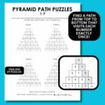 1-7 pyramid path puzzles.