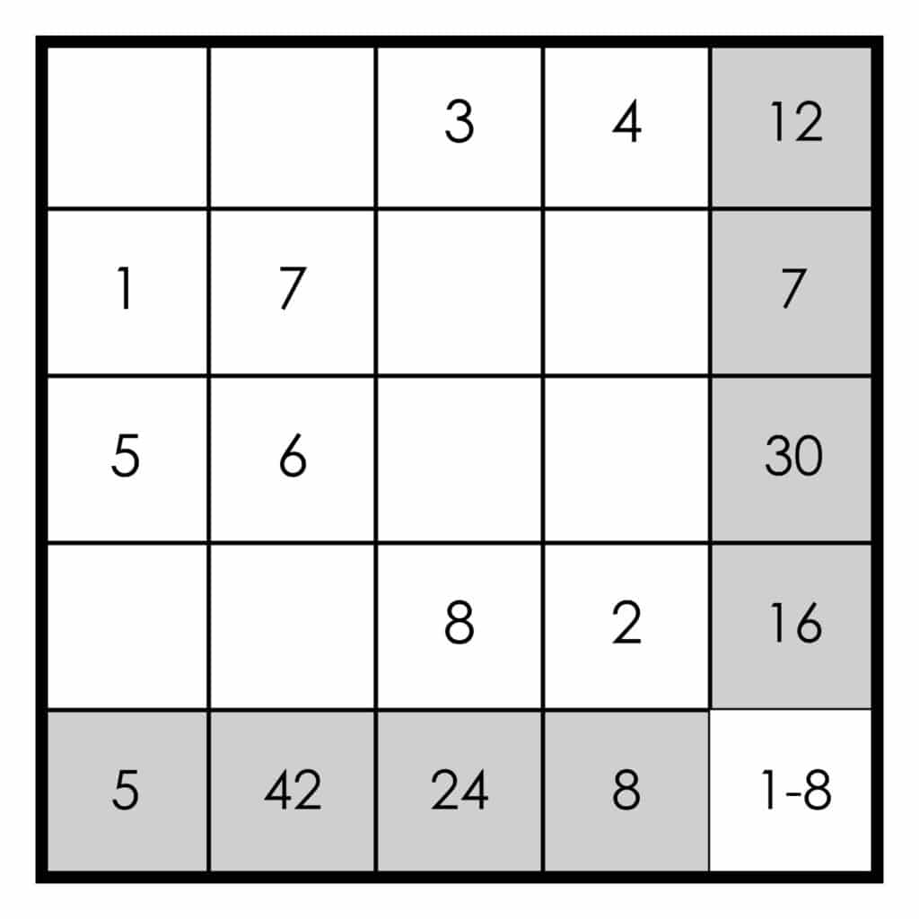 solution to sample multiplication pair puzzle (carpmaca)