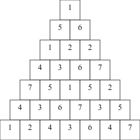 sample pyramid path puzzle.