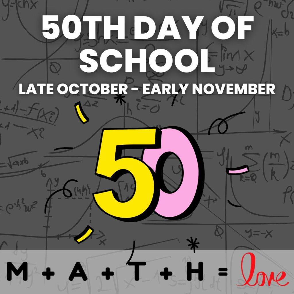 50th day of school celebration for the classroom.