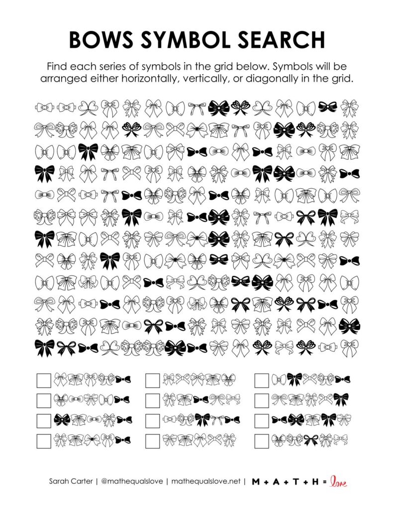 bow symbol search puzzle.