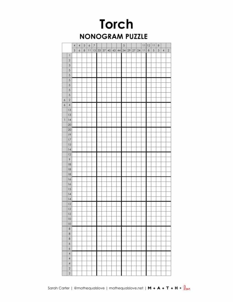 screenshot of torch nonogram puzzle.