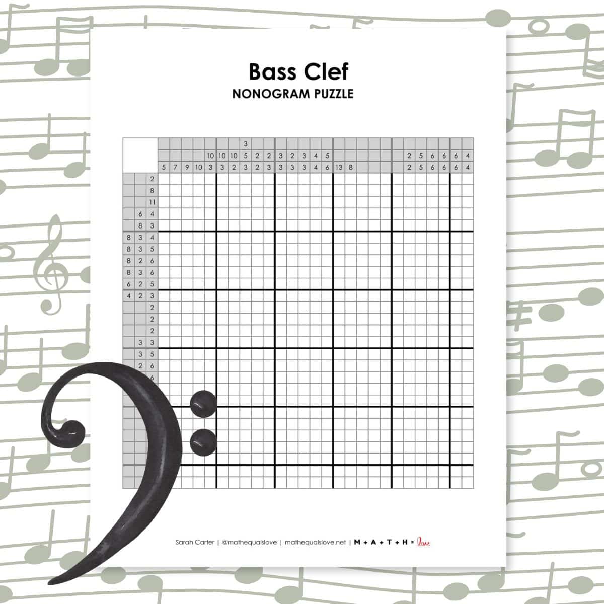 bass clef nonogram puzzle.