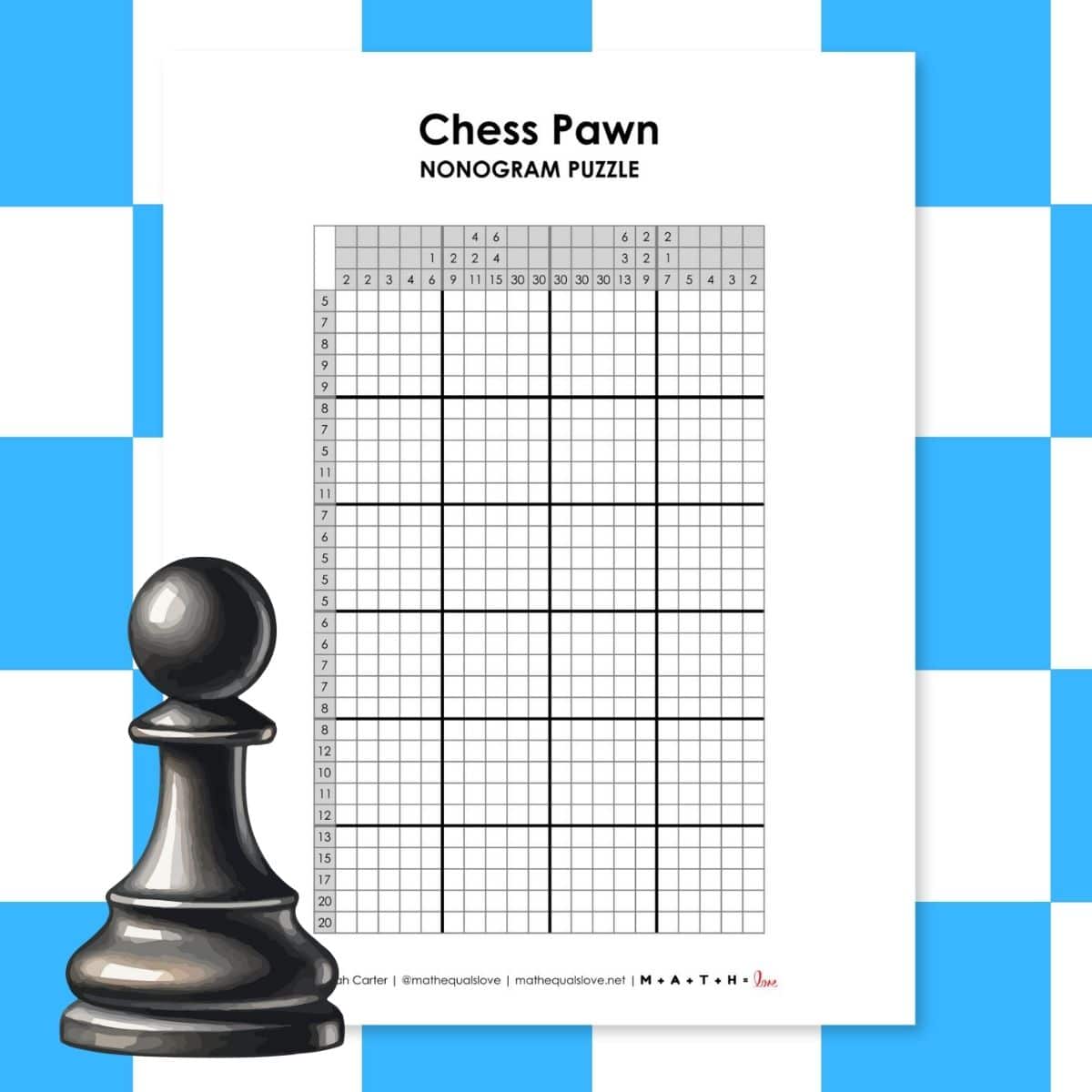 chess pawn nonogram puzzle.
