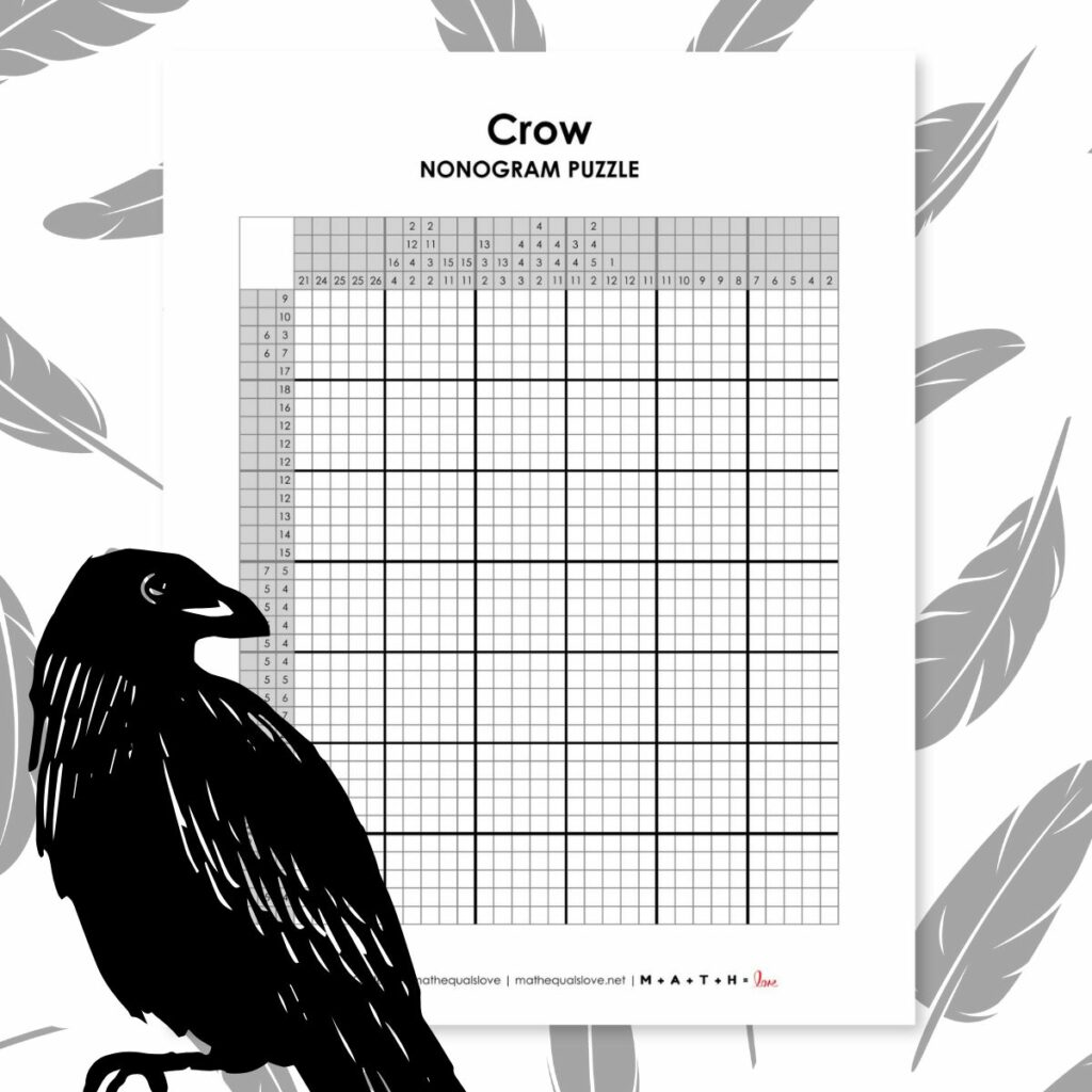 crow nonogram puzzle.