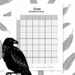 crow nonogram puzzle.
