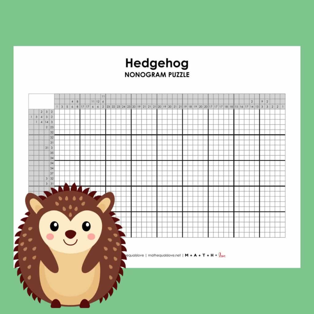 hedgehog nonogram logic puzzle.