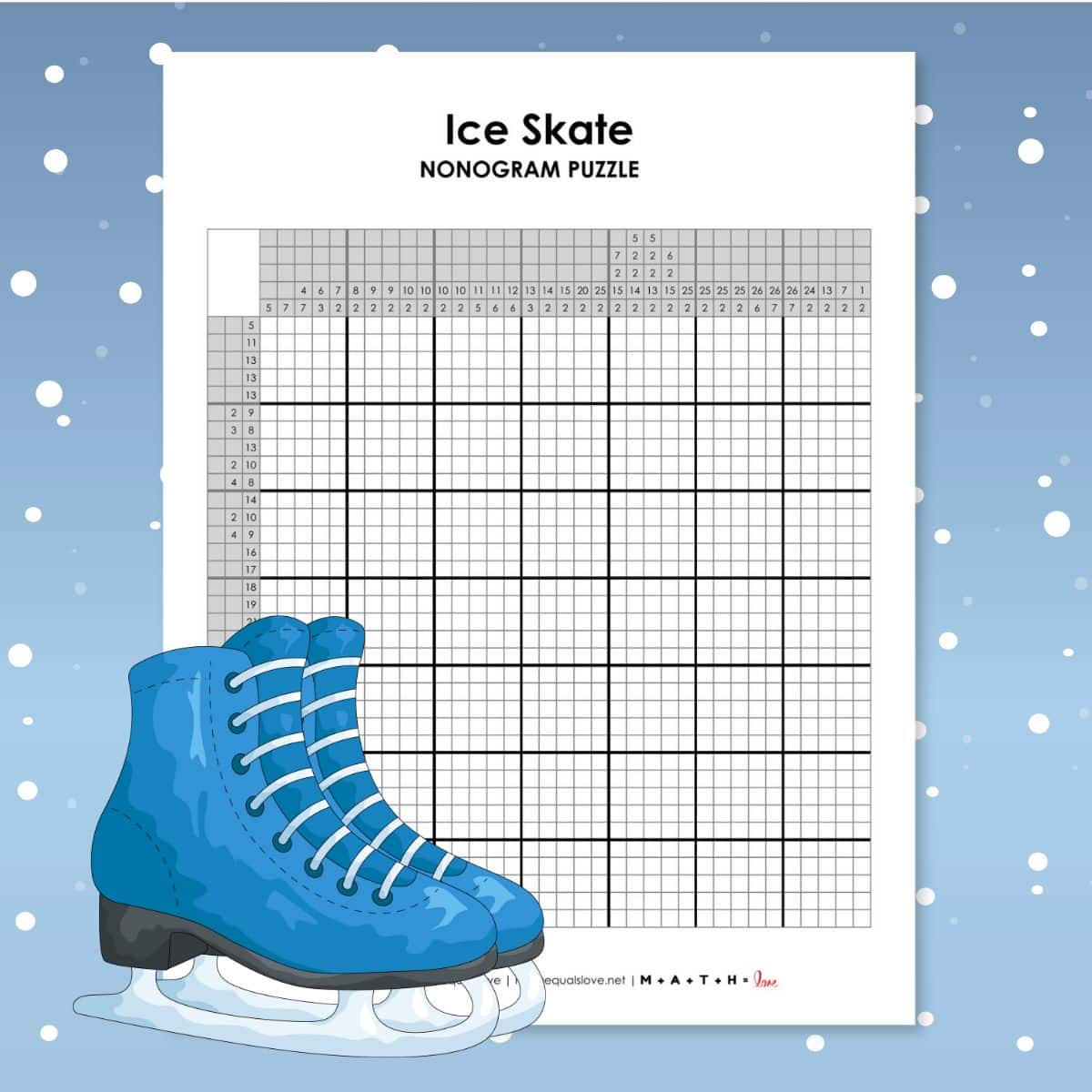 ice skate nonogram puzzle.