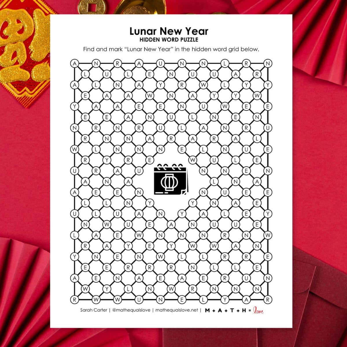 lunar new year hidden word puzzle.