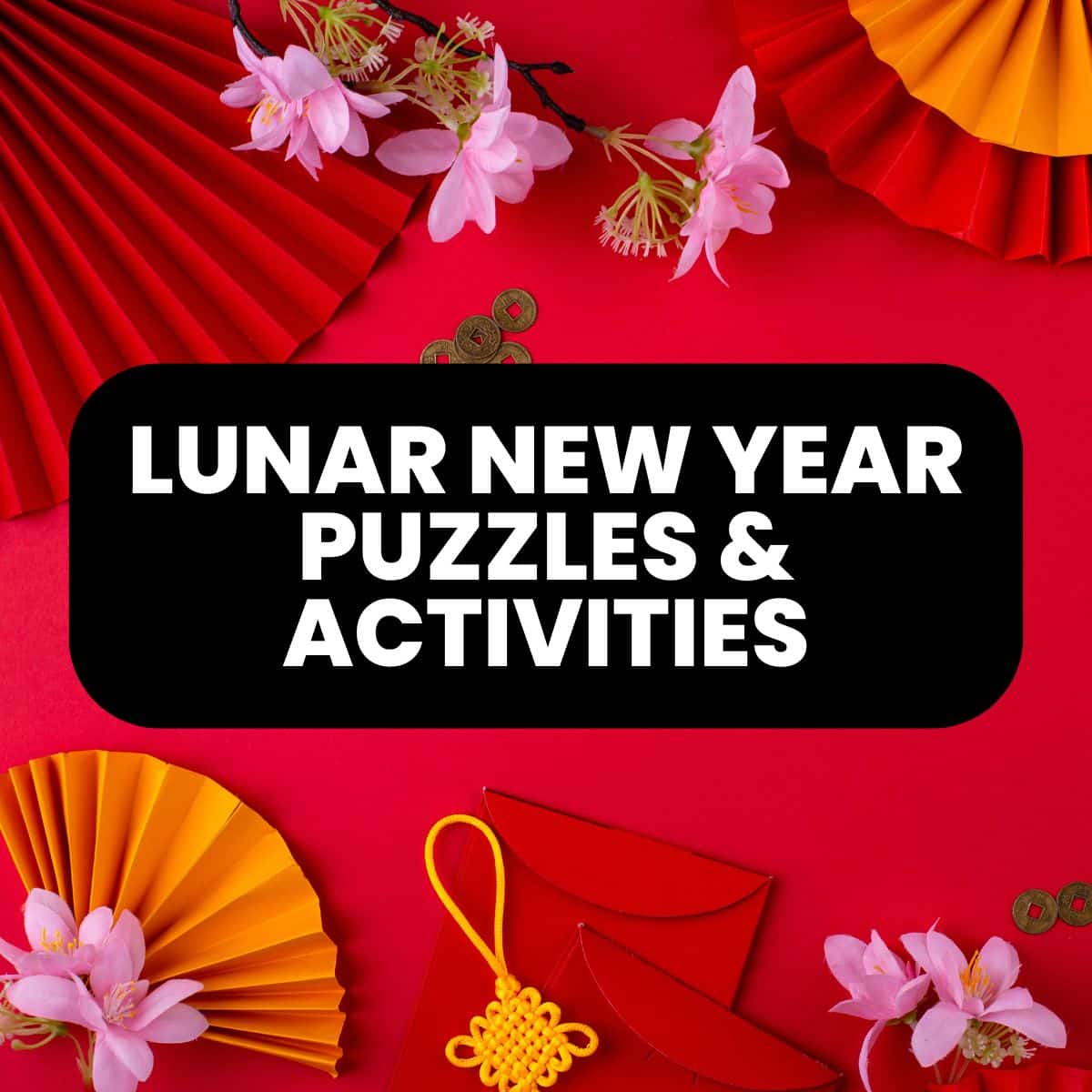 lunar new year puzzles and activities for the year of the horse.