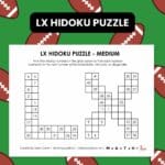 lx hidoku puzzle for the super bowl.