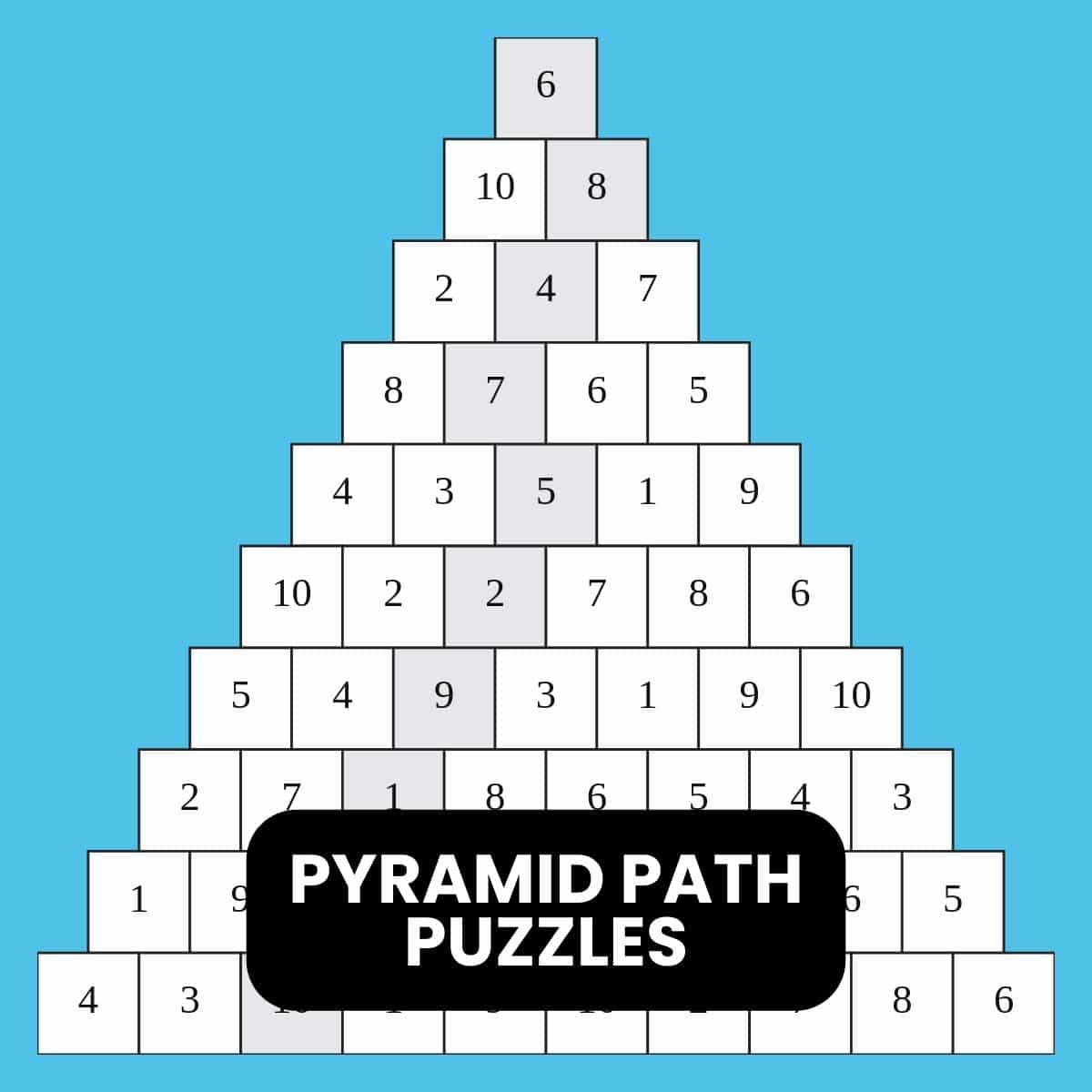 pyramid path logic puzzles.