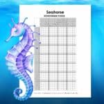 seahorse nonogram puzzle.
