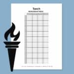torch nonogram puzzle for the olympics.