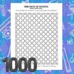 1000 days of school hidden word puzzle activity for 5th graders.