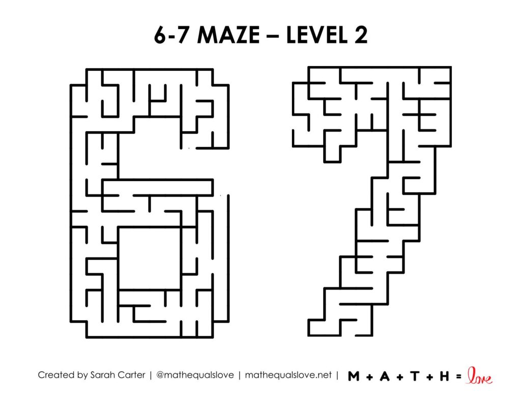 six seven maze level 2.