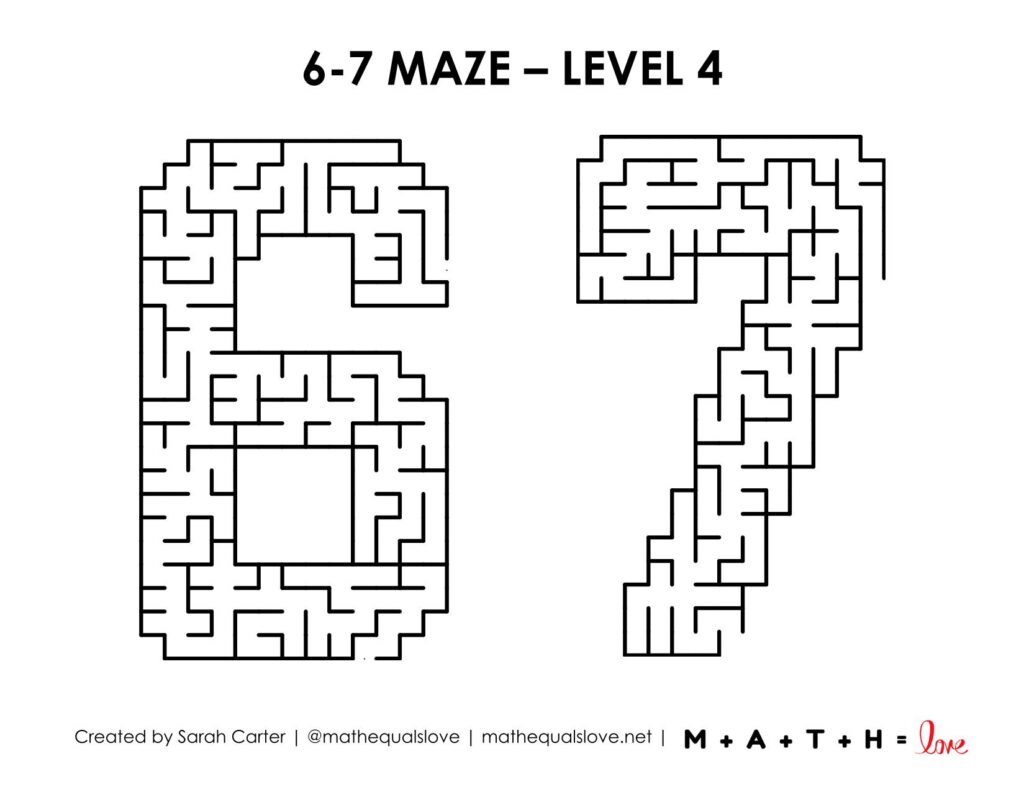 six seven maze level 4.