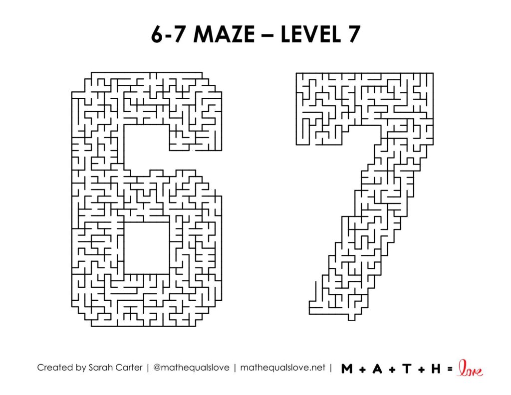 six seven maze level 7.
