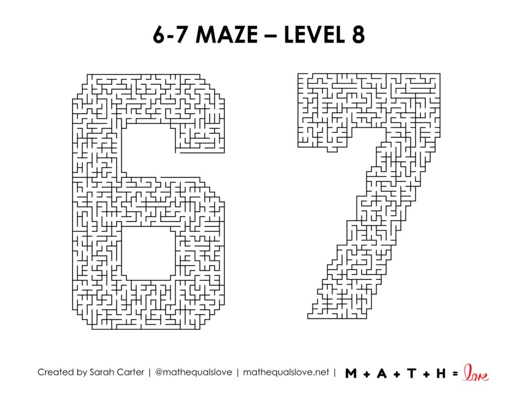 six seven maze level 8.