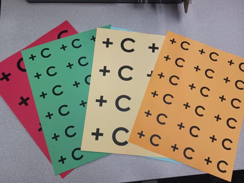 plus c decoration pages before cutting and laminating.