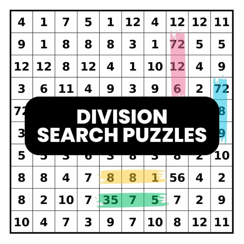 division search math puzzles.