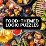 food and beverage themed logic puzzles.