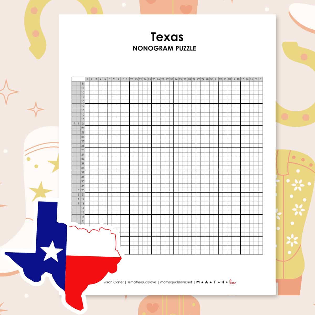 texas nonogram logic puzzle.