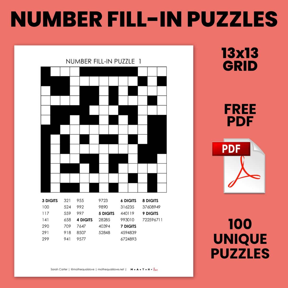 number fill-in puzzles free printable pdf.