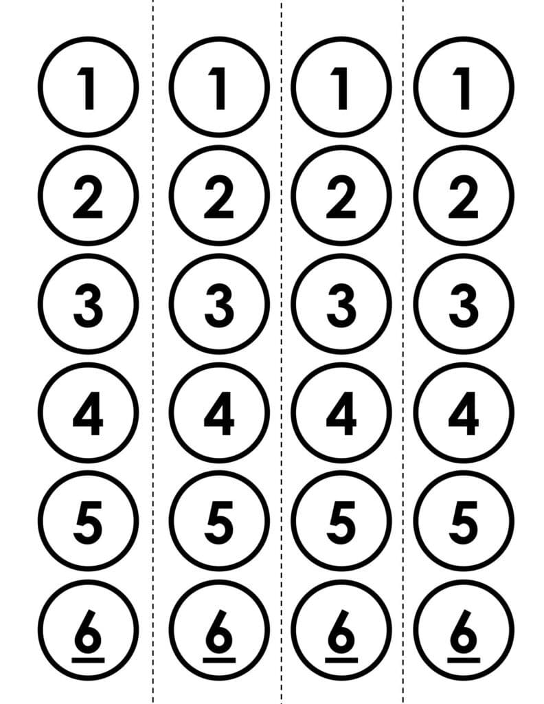 circle number manipulatives for consecutive sums puzzle.